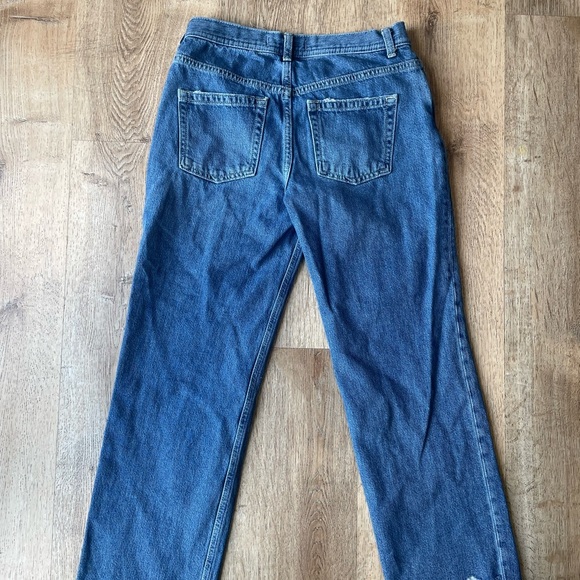 Free People Raw Hem Button Fly Jeans | Size 26 | Vintage Straight Leg - Picture 5 of 8